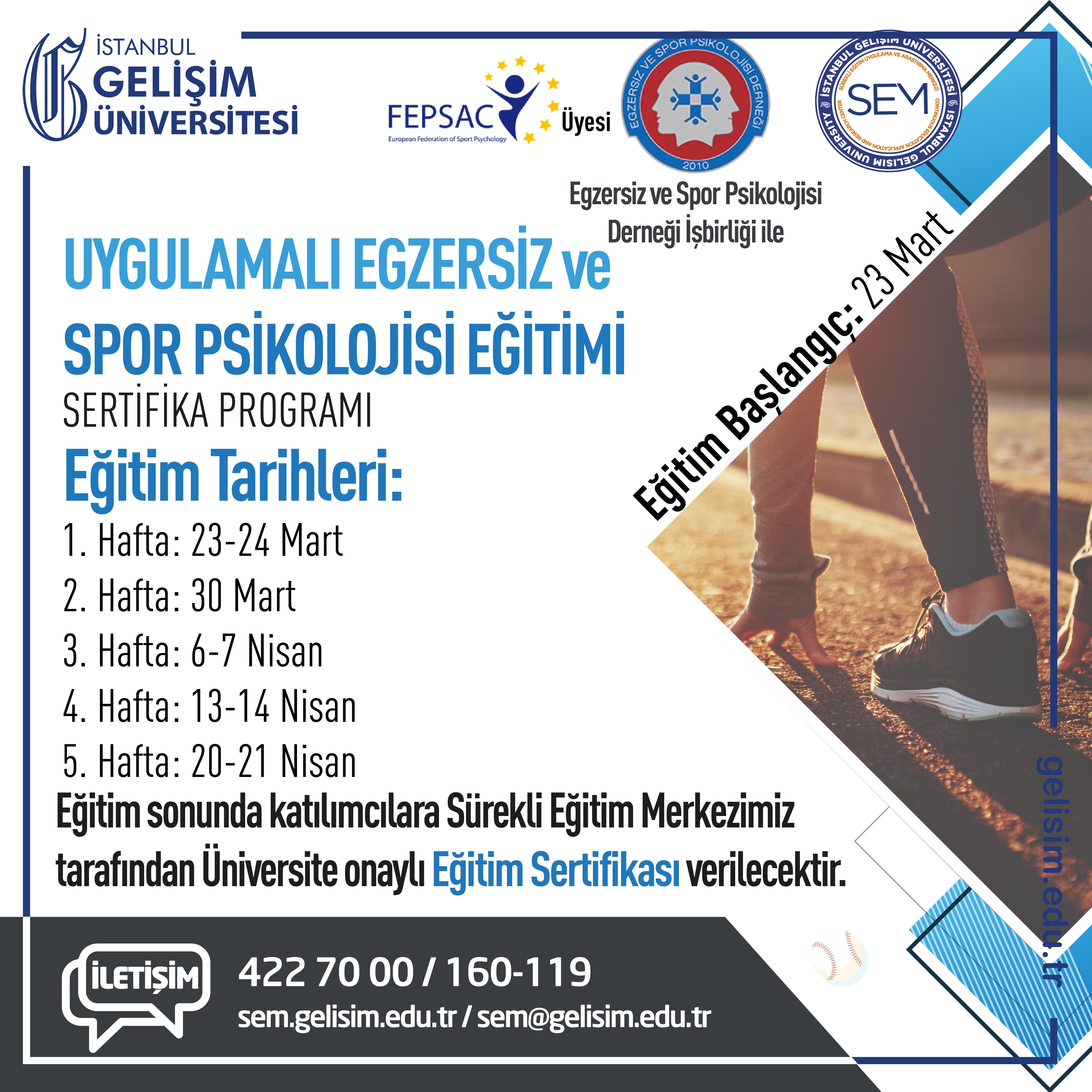 Uygulamalı Egzersiz ve Spor Psikolojisi Sertifikasyon Programı